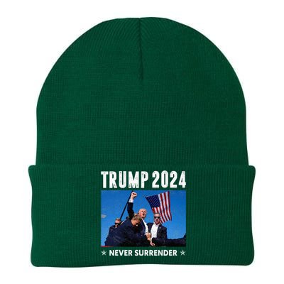 Trump 2024 Never Surrender Trump Assassinated Knit Cap Winter Beanie