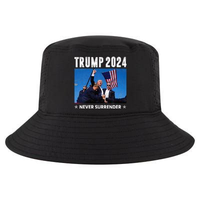 Trump 2024 Never Surrender Trump Assassinated Cool Comfort Performance Bucket Hat