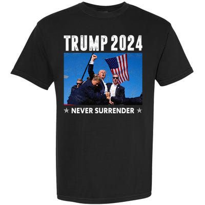 Trump 2024 Never Surrender Trump Assassinated Garment-Dyed Heavyweight T-Shirt