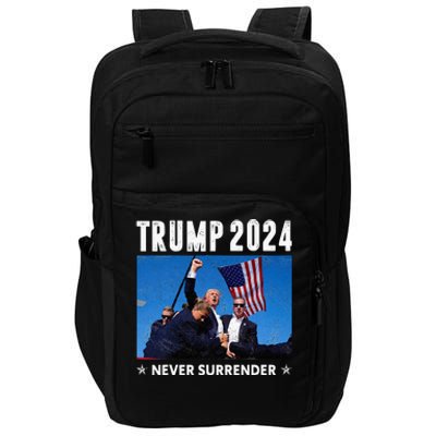 Trump 2024 Never Surrender Trump Assassinated Impact Tech Backpack