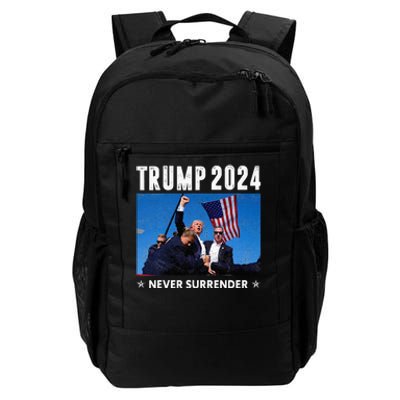 Trump 2024 Never Surrender Trump Assassinated Daily Commute Backpack