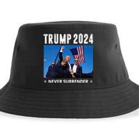 Trump 2024 Never Surrender Trump Assassinated Sustainable Bucket Hat