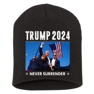 Trump 2024 Never Surrender Trump Assassinated Short Acrylic Beanie