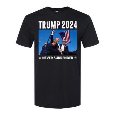 Trump 2024 Never Surrender Trump Assassinated Softstyle CVC T-Shirt