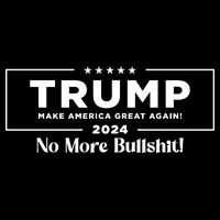 Trump 2024 No More Bullshit Zip Tote Bag