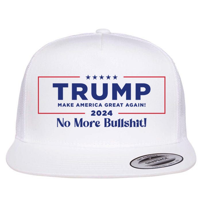 Trump 2024 No More Bullshit Flatbill Hat