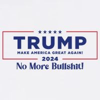 Trump 2024 No More Bullshit Flatbill Hat