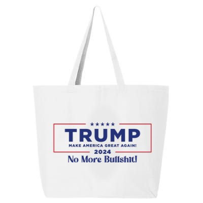 Trump 2024 No More Bullshit 25L Jumbo Tote