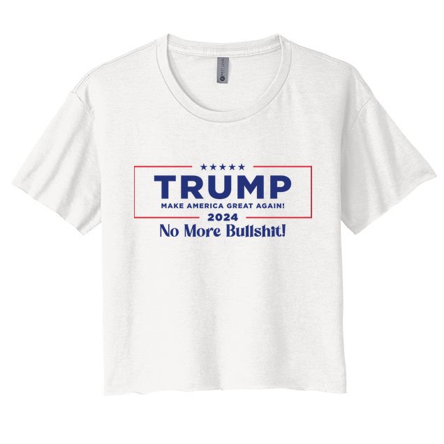 Trump 2024 No More Bullshit Crop Top