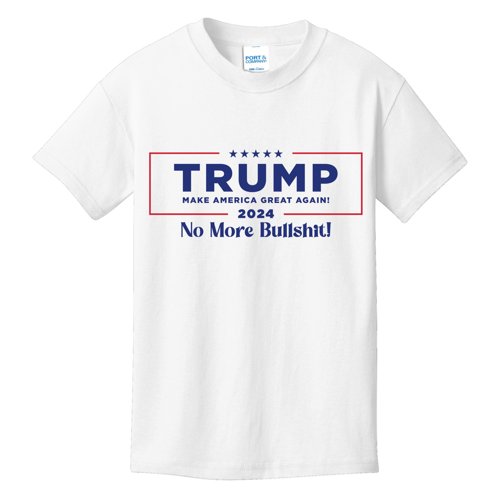 Trump 2024 No More Bullshit Kids T-Shirt