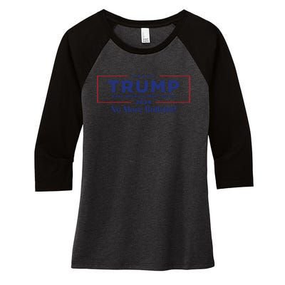 Trump 2024 No More Bullshit Women's Tri-Blend 3/4-Sleeve Raglan Shirt