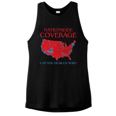 Trump 2024 Nationwide Coverage Can You Hear Us Now Ladies PosiCharge Tri-Blend Wicking Tank