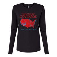 Trump 2024 Nationwide Coverage Can You Hear Us Now Womens Cotton Relaxed Long Sleeve T-Shirt