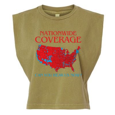 Trump 2024 Nationwide Coverage Can You Hear Us Now Garment-Dyed Women's Muscle Tee