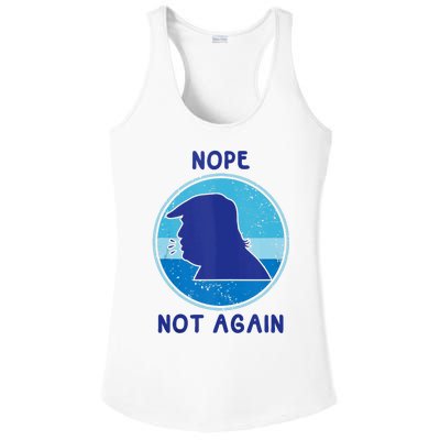 Trump 2024 Nope Not Again Funny Trump Ladies PosiCharge Competitor Racerback Tank