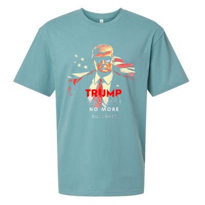 Trump 2024 No More Bullshit American Flag Sueded Cloud Jersey T-Shirt