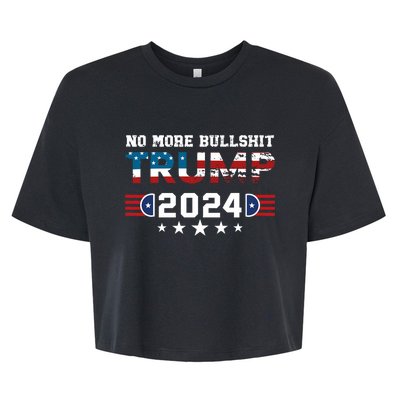 Trump 2024 No More Bullshit American Election 2024 Bella+Canvas Jersey Crop Tee