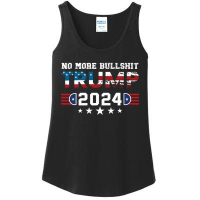 Trump 2024 No More Bullshit American Election 2024 Ladies Essential Tank