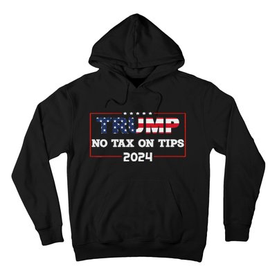 Trump 2024 No Tax On Tips Us Flag Vintage Hoodie