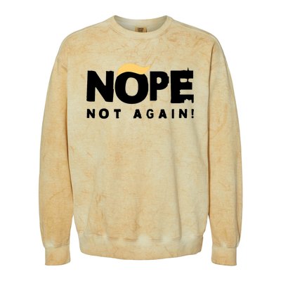 Trump 2024 Nope Not Again Funny Trump Colorblast Crewneck Sweatshirt