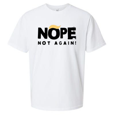 Trump 2024 Nope Not Again Funny Trump Sueded Cloud Jersey T-Shirt