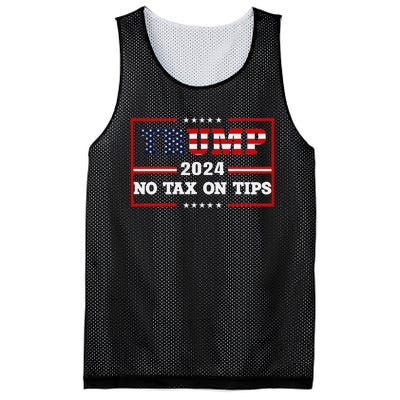 Trump 2024 No Tax On Tips Vintage Usa Flag Mesh Reversible Basketball Jersey Tank