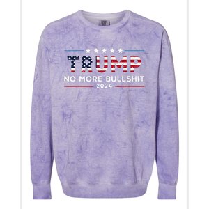 Trump 2024 No More Bullshit Political Colorblast Crewneck Sweatshirt