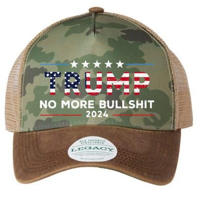 Trump 2024 No More Bullshit Political Legacy Tie Dye Trucker Hat