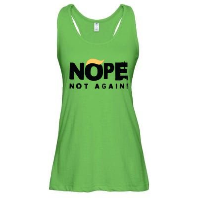 Trump 2024 Nope Not Again Funny Trump Ladies Essential Flowy Tank