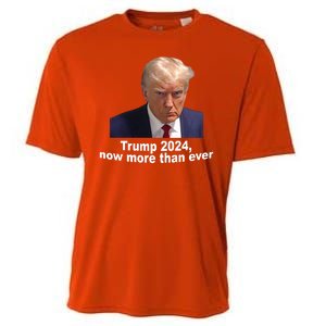 Trump 2024 Now More Than Ever Mugshot Political Cooling Performance Crew T-Shirt