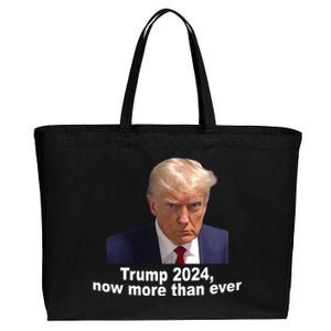 Trump 2024 Now More Than Ever Mugshot Political Cotton Canvas Jumbo Tote