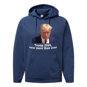 Trump 2024 Now More Than Ever Mugshot Political Performance Fleece Hoodie