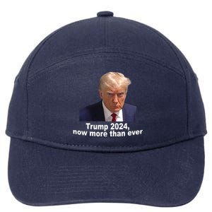 Trump 2024 Now More Than Ever Mugshot Political 7-Panel Snapback Hat