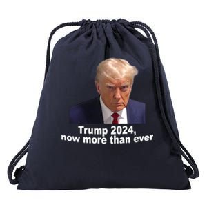 Trump 2024 Now More Than Ever Mugshot Political Drawstring Bag