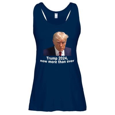 Trump 2024 Now More Than Ever Mugshot Political Ladies Essential Flowy Tank