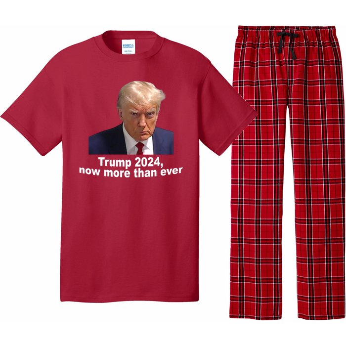 Trump 2024 Now More Than Ever Mugshot Political Pajama Set