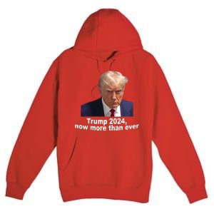 Trump 2024 Now More Than Ever Mugshot Political Premium Pullover Hoodie