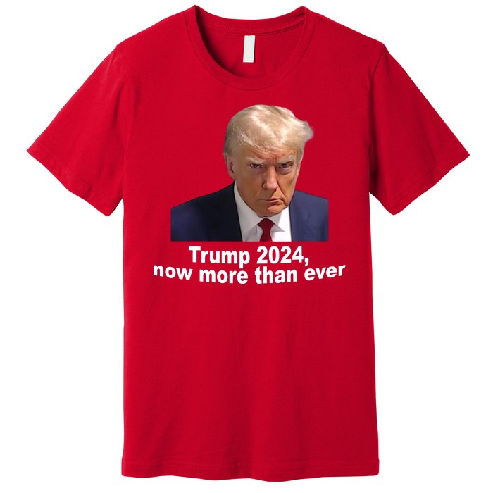 Trump 2024 Now More Than Ever Mugshot Political Premium T-Shirt