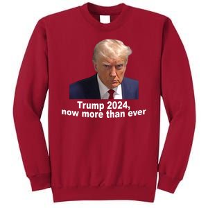 Trump 2024 Now More Than Ever Mugshot Political Tall Sweatshirt