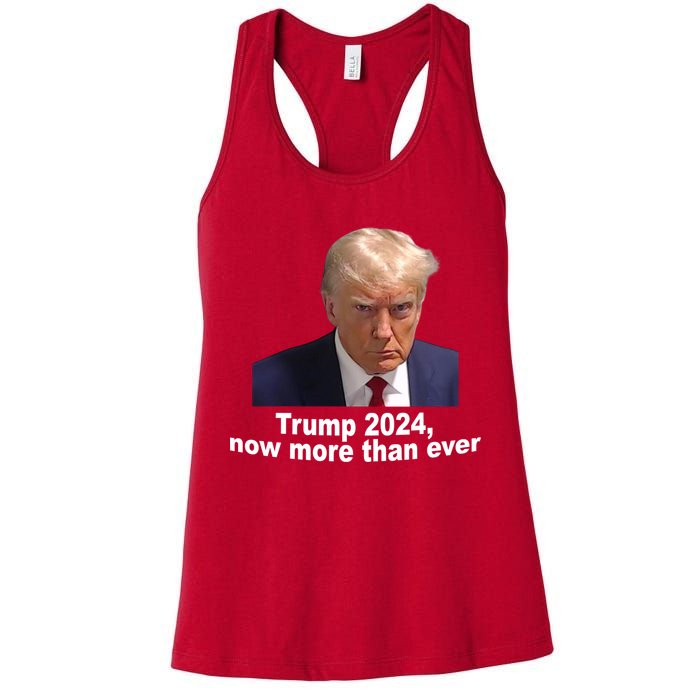 Trump 2024 Now More Than Ever Mugshot Political Womens Tank Top