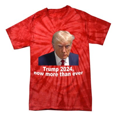 Trump 2024 Now More Than Ever Mugshot Political Tie-Dye T-Shirt