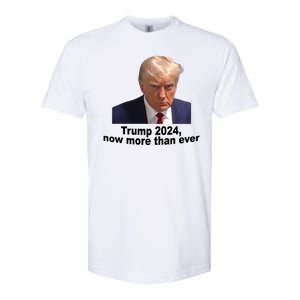 Trump 2024 Now More Than Ever Mugshot Political Softstyle CVC T-Shirt