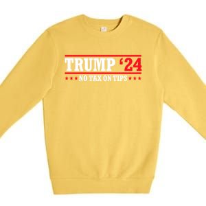 Trump 2024 No Tax On Tips Cute Gift Take America Back 2024 Trump Gift Premium Crewneck Sweatshirt