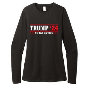 Trump 2024 No Tax On Tips Cute Gift Take America Back 2024 Trump Gift Womens CVC Long Sleeve Shirt