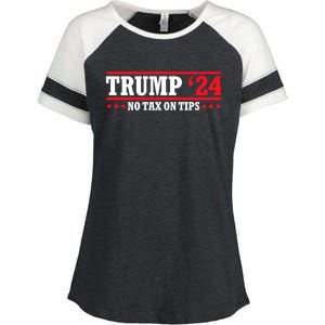 Trump 2024 No Tax On Tips Cute Gift Take America Back 2024 Trump Gift Enza Ladies Jersey Colorblock Tee