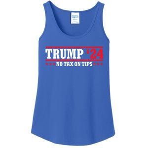 Trump 2024 No Tax On Tips Cute Gift Take America Back 2024 Trump Gift Ladies Essential Tank