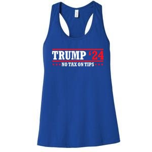 Trump 2024 No Tax On Tips Cute Gift Take America Back 2024 Trump Gift Women's Racerback Tank