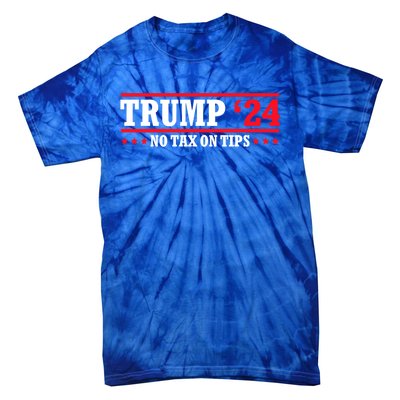 Trump 2024 No Tax On Tips Cute Gift Take America Back 2024 Trump Gift Tie-Dye T-Shirt