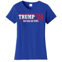 Trump 2024 No Tax On Tips Cute Gift Take America Back 2024 Trump Gift Women's T-Shirt