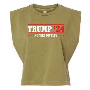 Trump 2024 No Tax On Tips Cute Gift Take America Back 2024 Trump Gift Garment-Dyed Women's Muscle Tee